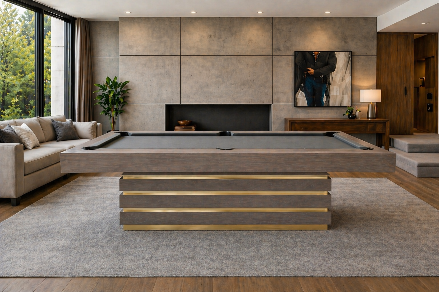 Hermosa Pool Table Beige Oak