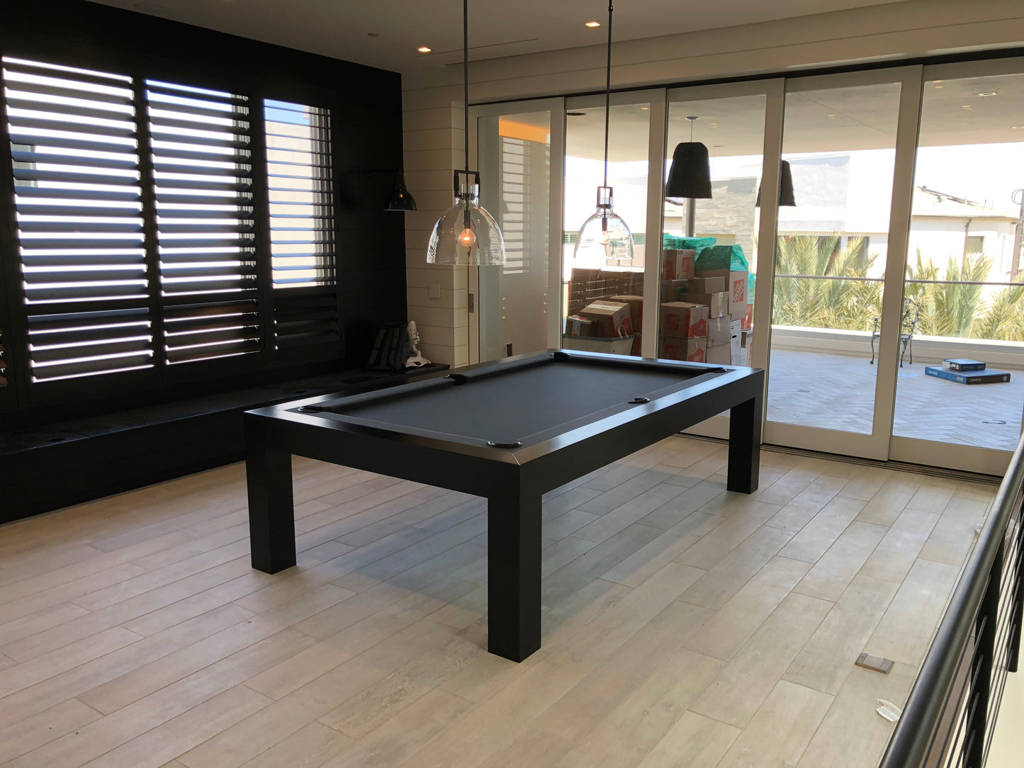 Bellagio Pool Table Black Maple