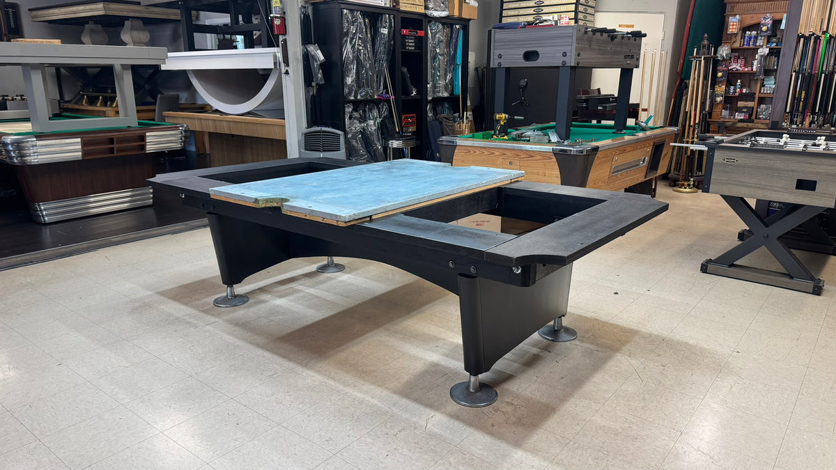 Preowned Crown 9'ft Pool Table Black