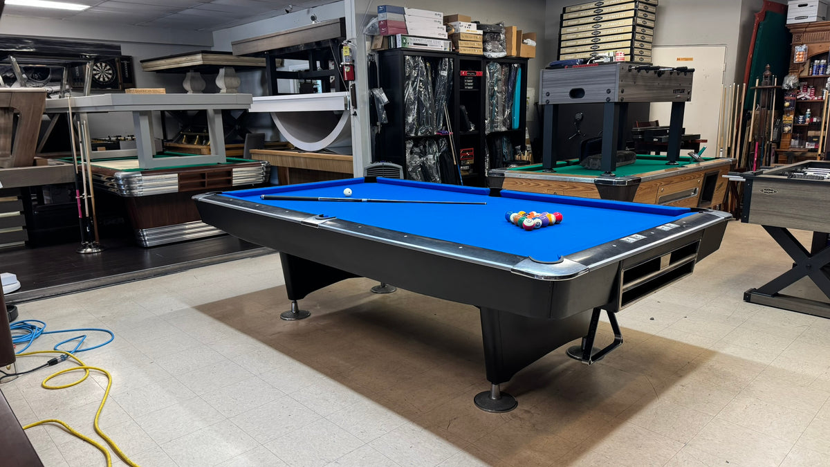 Preowned Crown 9'ft Pool Table Black