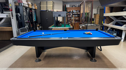 Preowned Crown 9'ft Pool Table Black
