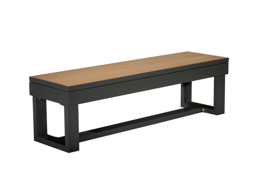 Lanai Outdoor Bench Obsidian Black