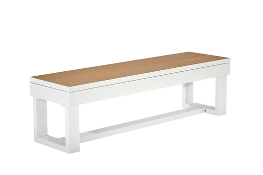 Lanai Outdoor Bench Pearl White