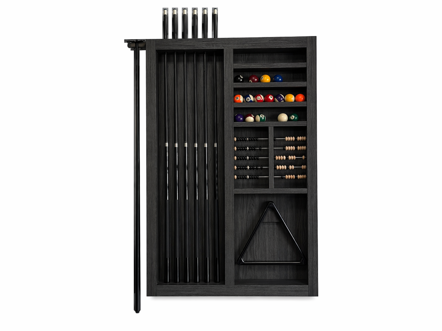 Lounge Modern Wall Cue Rack Combination