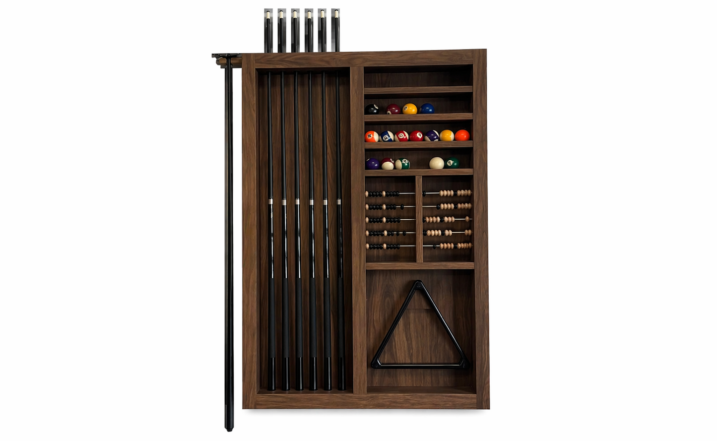 Lounge Modern Wall Cue Rack Combination