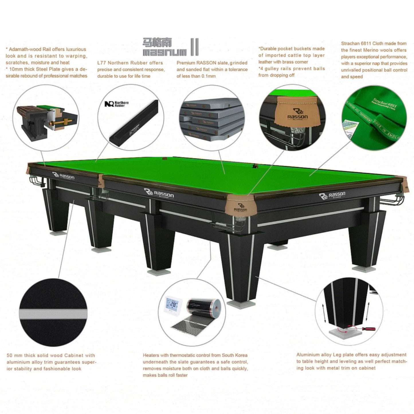 Magnum Snooker Table | 12ft | Rasson