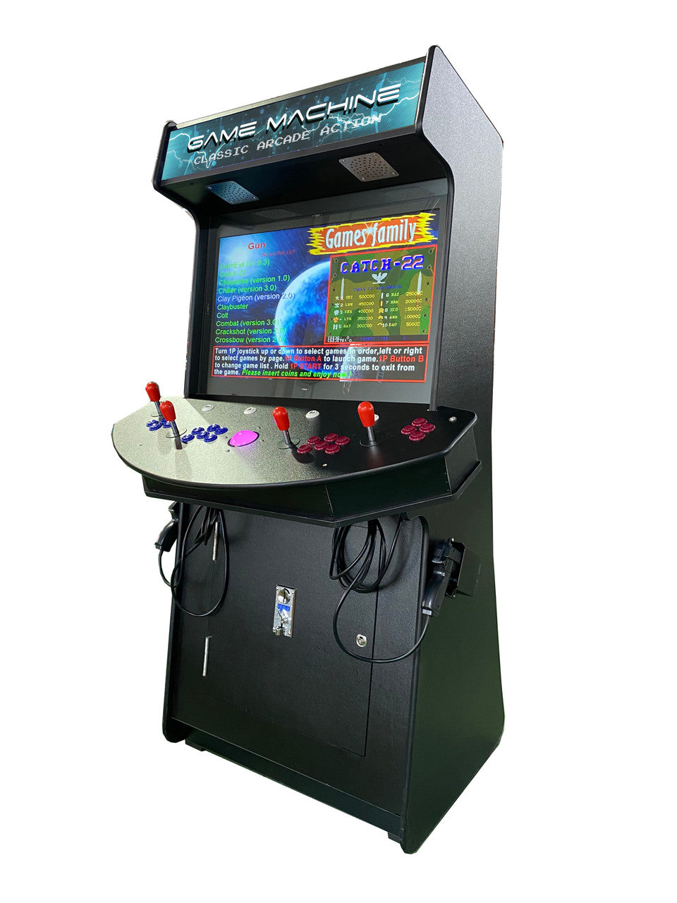 4500 Games Multi Game Stand Up Arcade With Guns 4 Players