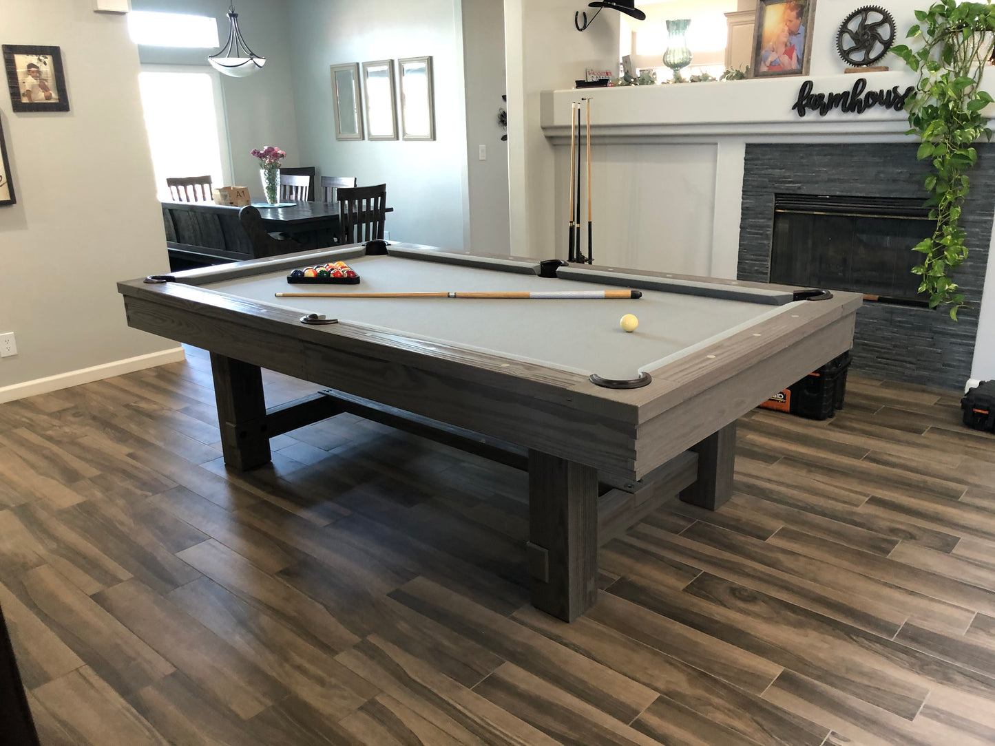 Reno Pool Table Grey