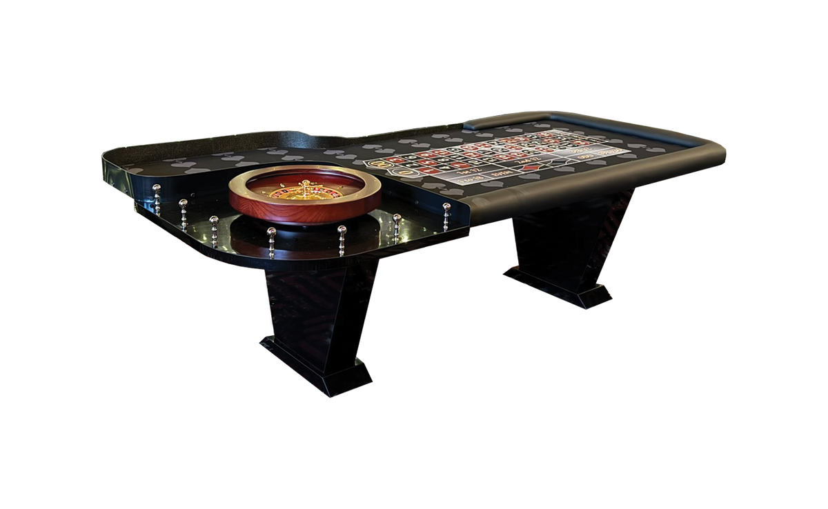 Gray Roulette Table Roulette Table - B A Billiards - Custom Game Tables