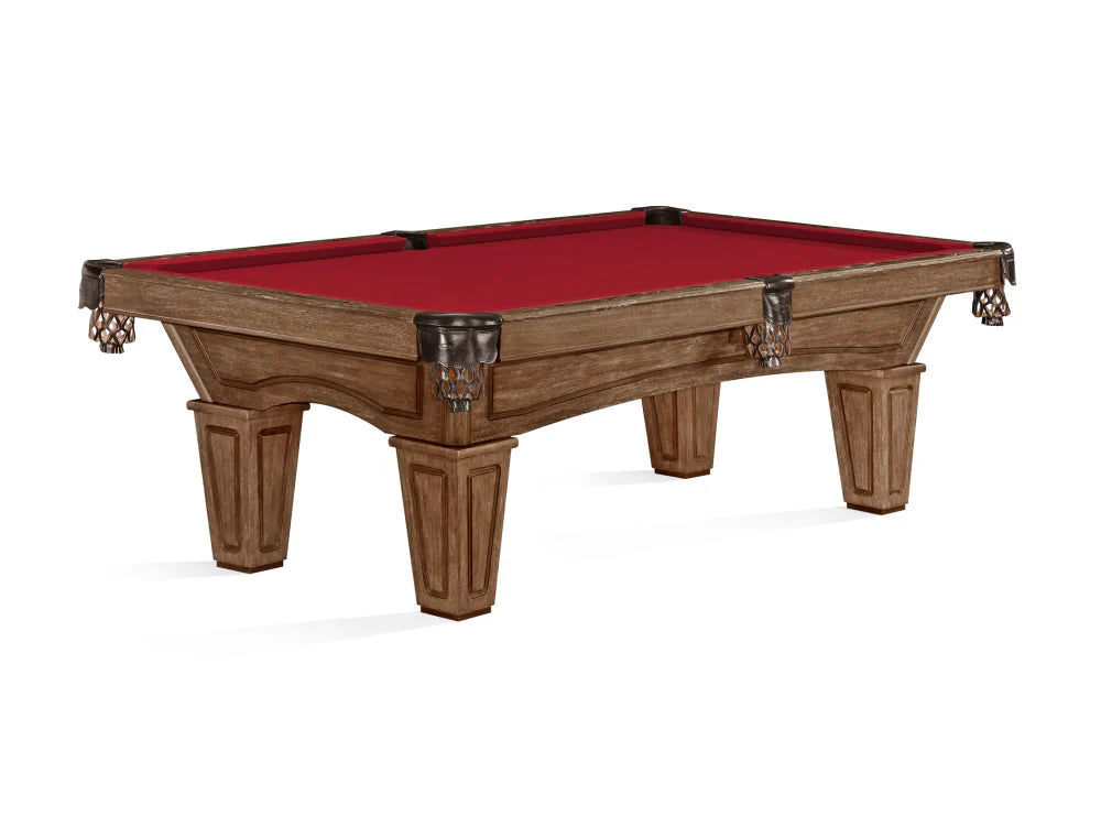 Allenton Pool Table Tapered Legs Rustic Brown