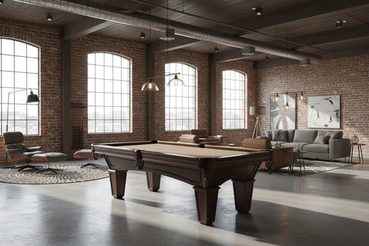 Brunswick Glenwood Pool Table - finish and leg style view 1
