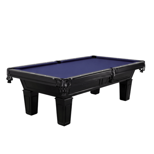 CL Bailey Duke Pool Table - The Duke in Black with Navy cloth, Three-quarter