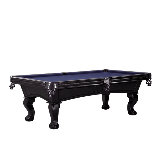 CL Bailey Dutchess Pool Table - The Dutchess in Black with Navy cloth, Three-quarter