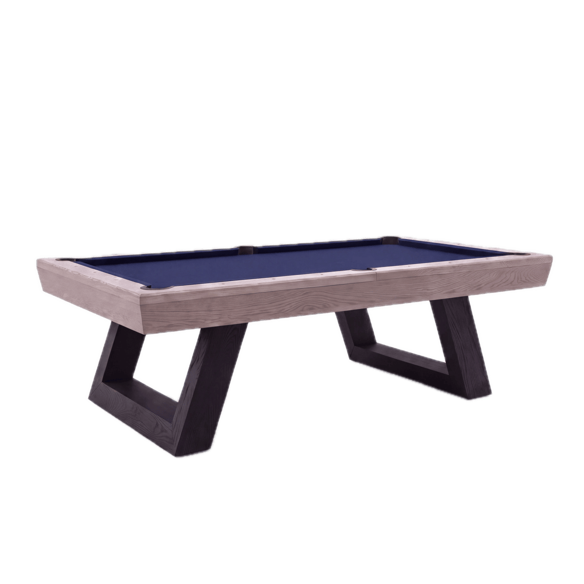 CL Bailey Mercer Pool Table - The Mercer in Sterling Ash & Charcoal with Navy cloth, Three-quarter