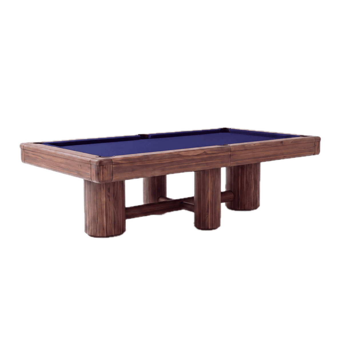 CL Bailey Orbis Pool Table - The Orbis in Walnut with Navy cloth, Three-quarter
