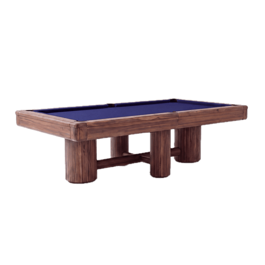 CL Bailey Orbis Pool Table - The Orbis in Walnut with Navy cloth, Three-quarter