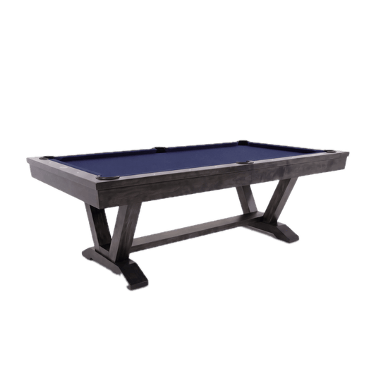 CL Bailey Skylar Pool Table - The Skylar in Graphite with Navy cloth, Three-quarter