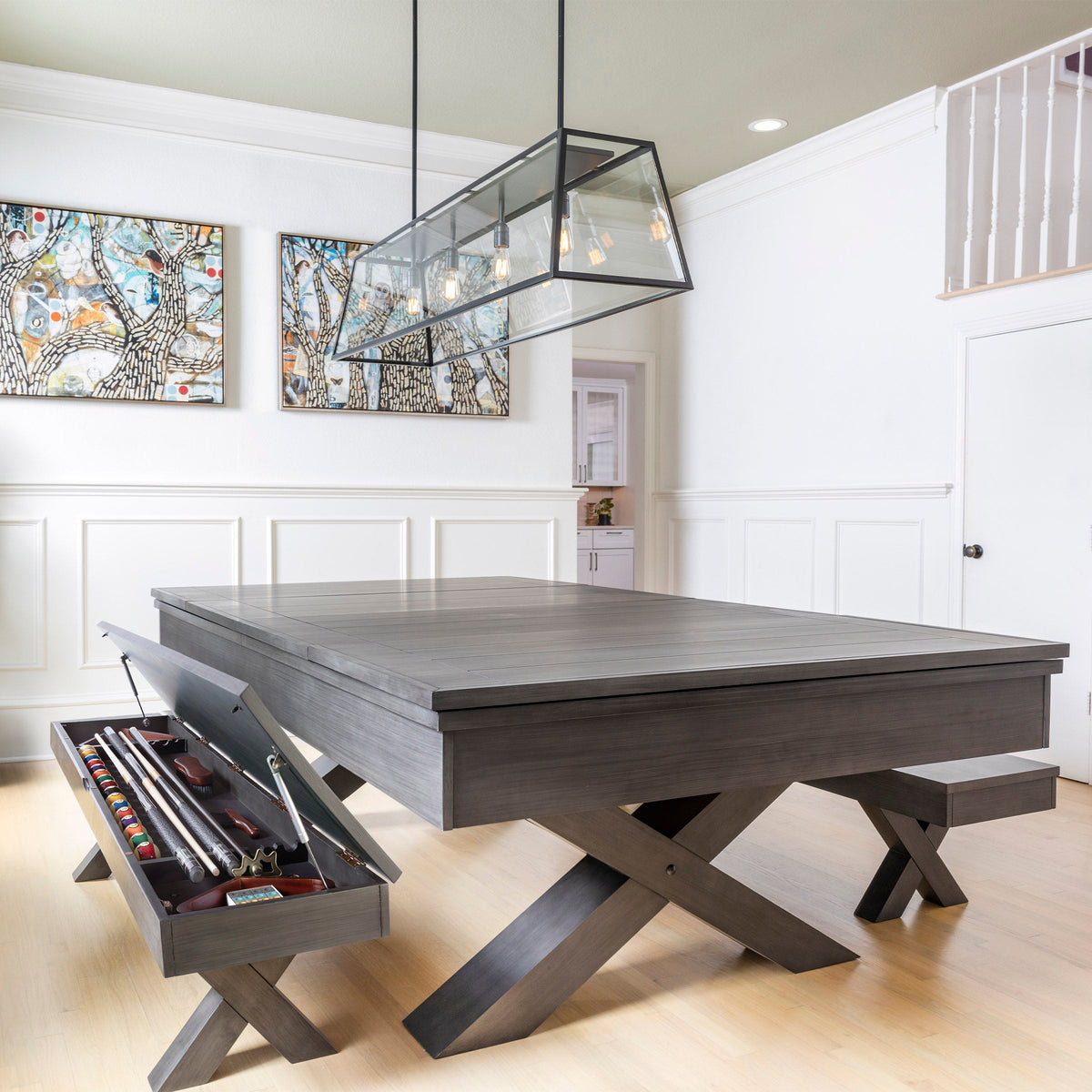 Imperial Blake 8 ft Pool Table Dining Top and Bench Set - product photo 1