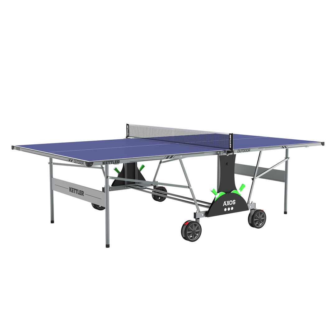 KETTLER Axos Outdoor Table Tennis Table 2-Player Bundle