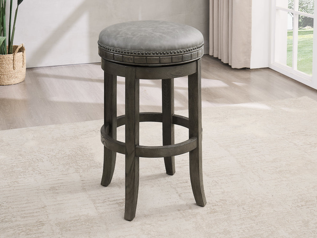 Bixby Leather Barstool in Charcoal